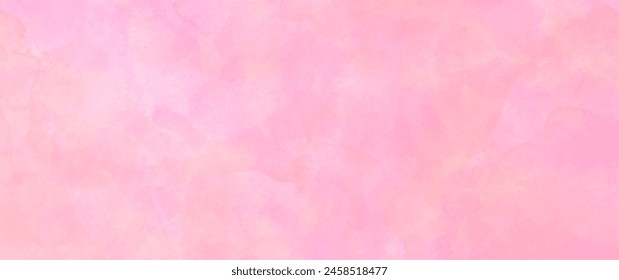 Pink watercolor vector texture background. Hand drawn pink abstract vector illustration for background. Backdrop for Valentine's Day.