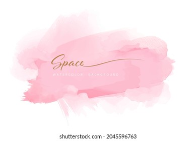 pink watercolour abstract Background, freehand brush,Art element illustration for your design.