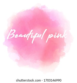 Pink watercolour stain, great design for any purposes. Abstract pink watercolor splash stroke background. Creative vector element. Colorful abstract background. Red abstract texture.