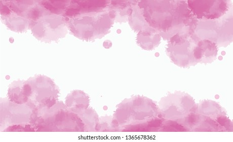 Pink Watercolour vector design on white, Nice background image for greetings cards.