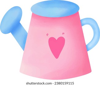 pink watering can . .