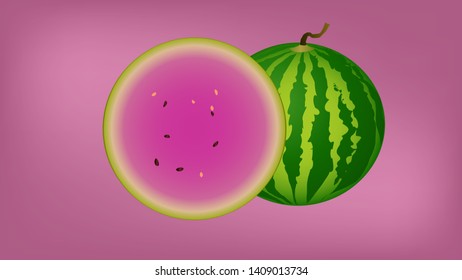 Pink watermelon design vector illustration