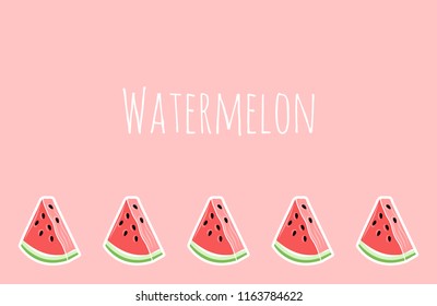 Pink watermelon wallpaper, place for text