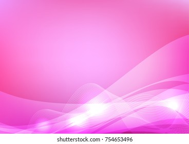 Pink wave abstract vector background, Graphic design with copy space