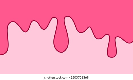 Pink wave Background with comic style. pink fluid background. cute pink liquid background. abstract pink wavy fluid background.