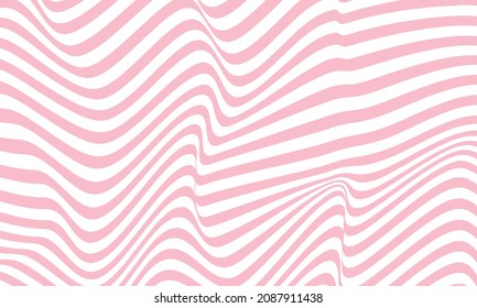 Pink wave background with thick lines