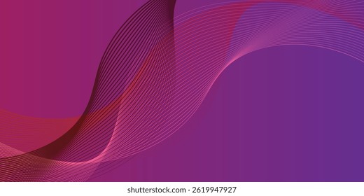 Pink wave flow Abstract vector wave background
