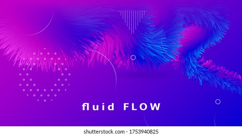 Pink Wave Futuristic Liquid. Vector Music Cover. Fluid Graphic Template. Blue Geometric Movement. Pink Futuristic Liquid. 3d Color Flyer. Abstract Trendy Background. Dynamic Futuristic Liquid.