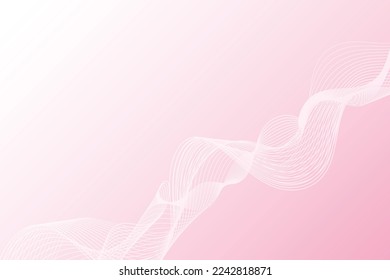 Pink Wave Lines Pattern Abstract Background. Vector