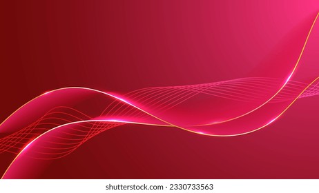 Fondo abstracto del patrón de líneas de onda rosada. Pancarta moderna. Fondo de escritorio de San Valentín. Marco. Ilustración vectorial