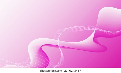 rosafarbene Wellenlinien Muster abstrakter Hintergrund. Modernes Banner. Valentinstag-Wallpaper. Rahmen. Vektorgrafik