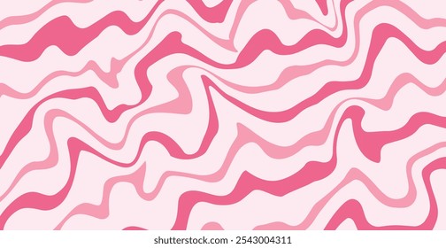 Pink Wave Lines Pattern Background. Vector Illustration