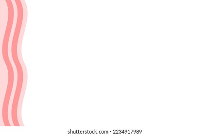 Pink wave on white background illustration image, pink background 
