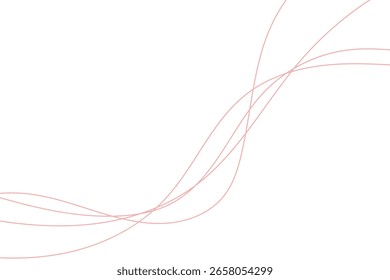 Onda rosa sobre fondo blanco