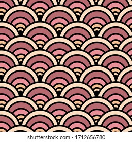 Pink wave pattern for textile and web design