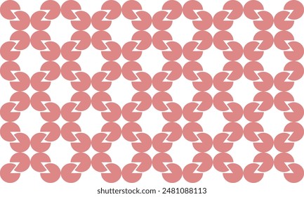 Pink wave ribbon grid. Ribbon seamless pattern with repeat pink waves as horizontal strip line, replete image design for fabric printing patter, round dot