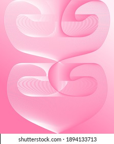 Pink wave shape Abstract wavy pattern on pink background Creative Line Art Vector Illustration EPS 10