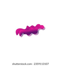 a pink wave is shown on a white background
