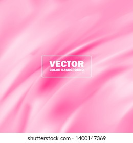 Fondo de color suave de la onda rosa. Tapa vectorial cuadrada elegante de efecto seda