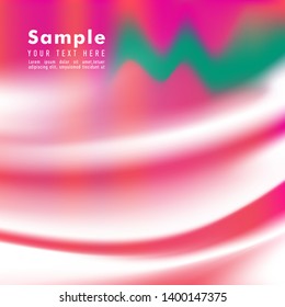 Pink wave smooth color background. Square elegant vector cover