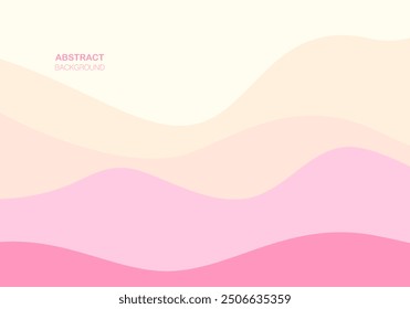 Pink wave vector abstract background flat design stock illustration