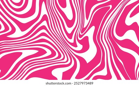 Pink waves lines pattern. psychedelic illustration waves marbling background,multicolored wallpaper graphic design.Wavy Swirl Seamless Pattern Groovy Background.