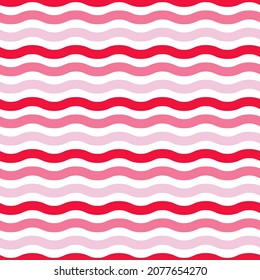 Patrón sin fisuras de las ondas rosadas. Diseño minimalista e infantil para tela, textil, papel pintado, ropa de cama, mangueras o prendas de vestir neutras desde el punto de vista del género.