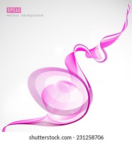 Pink wavy abstract background