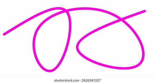 pink wavy curly line vector. wavy line scribble. Swoosh, swash underline stroke. Abstract pink wavy thin line. Scribble element. pink ink pen scribble