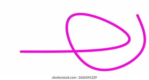 pink wavy curly line vector. wavy line scribble. Swoosh, swash underline stroke. Abstract pink wavy thin line. Scribble element. pink ink pen scribble