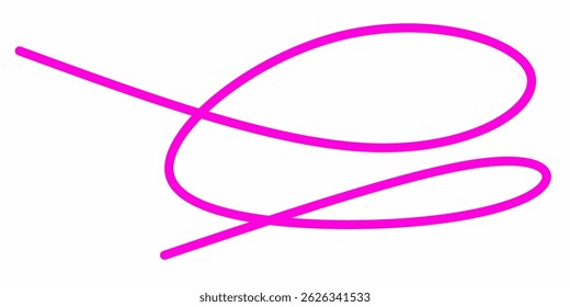 pink wavy curly line vector. wavy line scribble. Swoosh, swash underline stroke. Abstract pink wavy thin line. Scribble element. pink ink pen scribble
