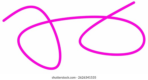 pink wavy curly line vector. wavy line scribble. Swoosh, swash underline stroke. Abstract pink wavy thin line. Scribble element. pink ink pen scribble