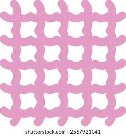 pink wavy line base lattice pattern