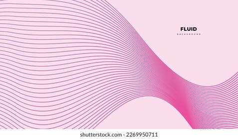Pink wavy lines background template copy space for poster, landing page, banner, business card, flyer, or presentation page