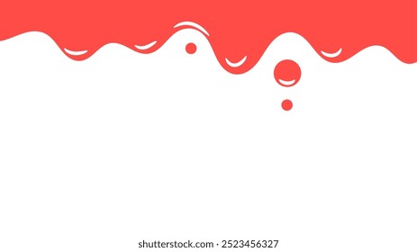 pink wavy liquid melting on white background. abstract pink wave. splashing pink paint. splashing cute pink slime.