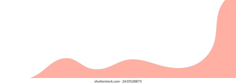 pink wavy liquid melting on white background. melting paint corner element. pink cute slime. cartoon style melted flowing strawberry cream. pink colored abstract dripping pattern. candy illustration.