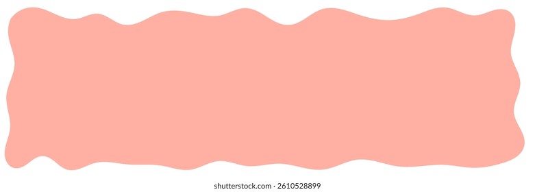 pink wavy liquid melting on white background. melting paint corner element. pink cute slime. cartoon style melted flowing strawberry cream. pink colored abstract dripping pattern. candy illustration.