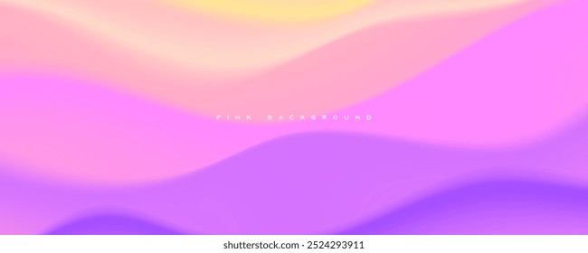 Pink wavy shape dimension background decorative design vector