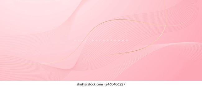 Vector de diseño de degradado suave de fondo moderno de forma ondulada rosa