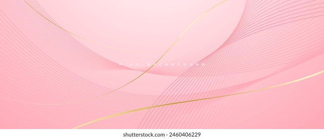Vector de diseño de degradado suave de fondo moderno de forma ondulada rosa