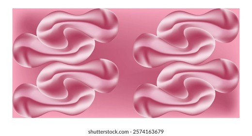 Pink Wavy Smooth liquid wallpaper background Gradient mesh. Modern template for posters, ad banners, brochures, flyers, covers, design