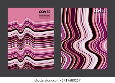 Vector de fondo abstracto de rayas onduladas rosadas con líneas fluidas y Gradientes vibrantes, creando un efecto de movimiento dinámico para portadas, carteles, presentaciones y diseños digitales modernos.