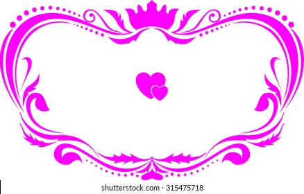 pink wedding frame floral