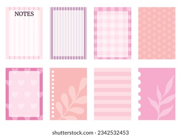 Pink weekly planner stickers set for agenda, notebook, diary.