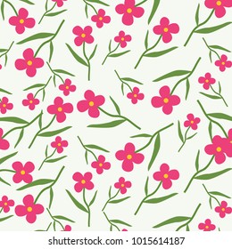 Pink Western Wildflowers in a Spring Background