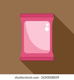 Embalagem de toalhetes úmidos cor-de-rosa para desinfetar e limpar superfícies