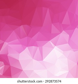 Pink and white abstract geometric rumpled triangular low poly style