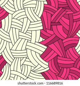 Pink and white abstract waves background drawn by hand