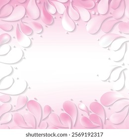Pink White Arc Drop Background