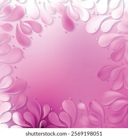 Pink And White Arc Drops Background Vector